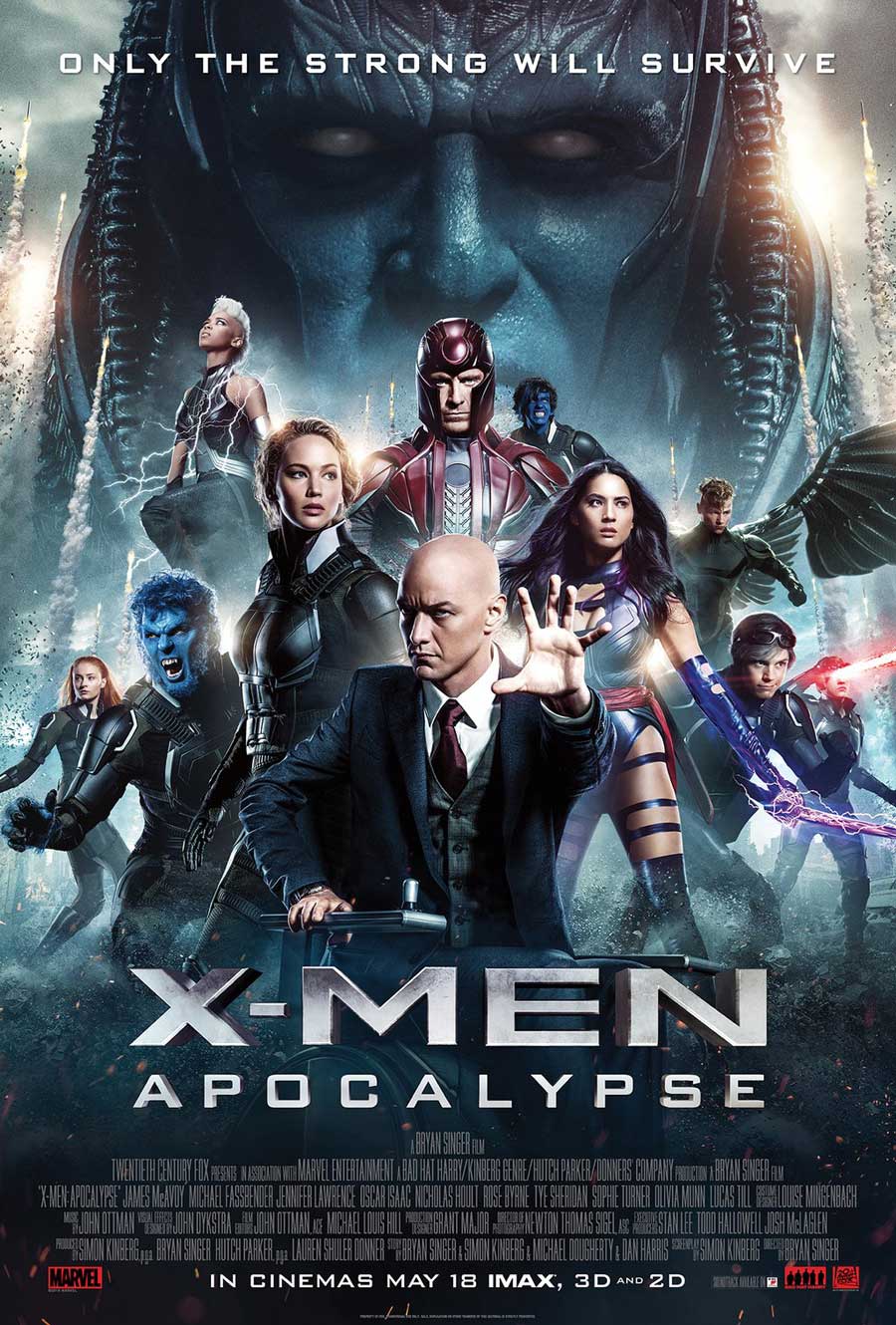 Póster grupal para X-Men: Apocalipsis