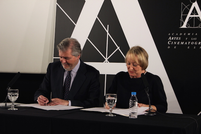 Firmado un acuerdo entre la Academia de Cine y el gobierno