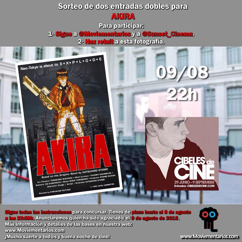 Sorteo de dos entradas dobles para Akira en Cibeles de Cine