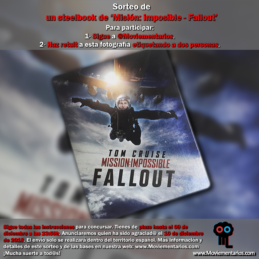 Sorteo de un steelbook de ‘Misión: imposible – Fallout’