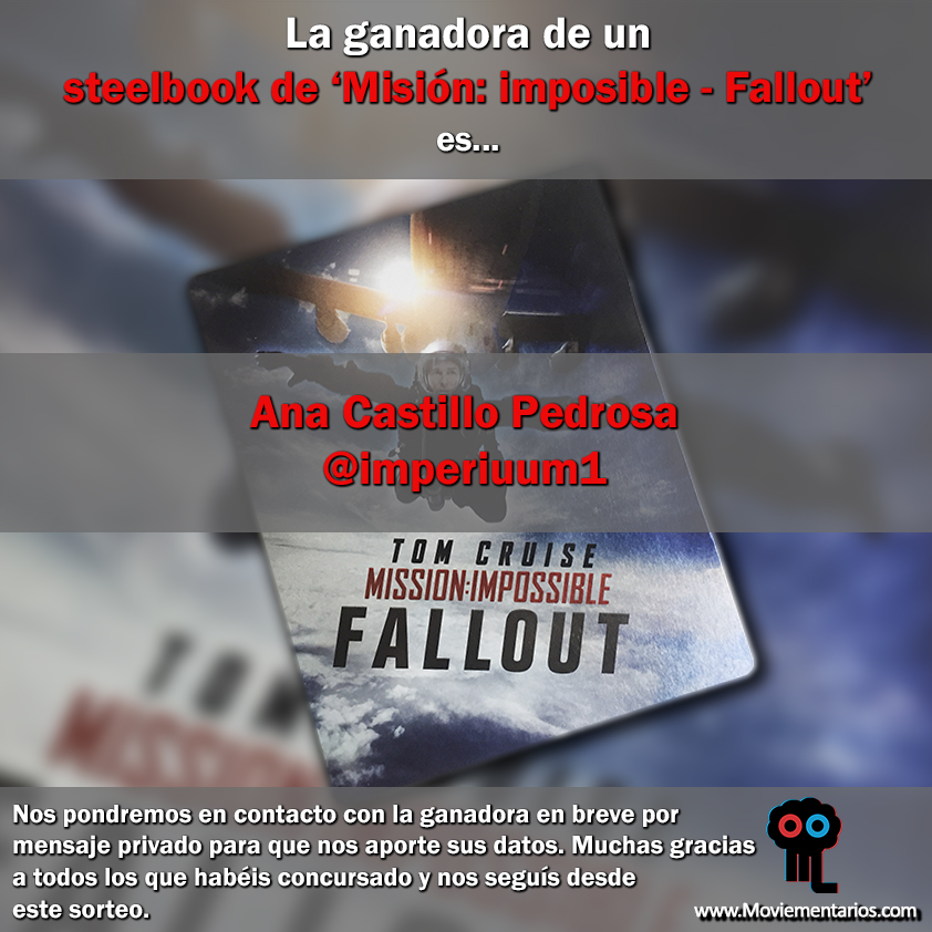 Resultado del sorteo del steelbook de ‘Misión: imposible – Fallout’