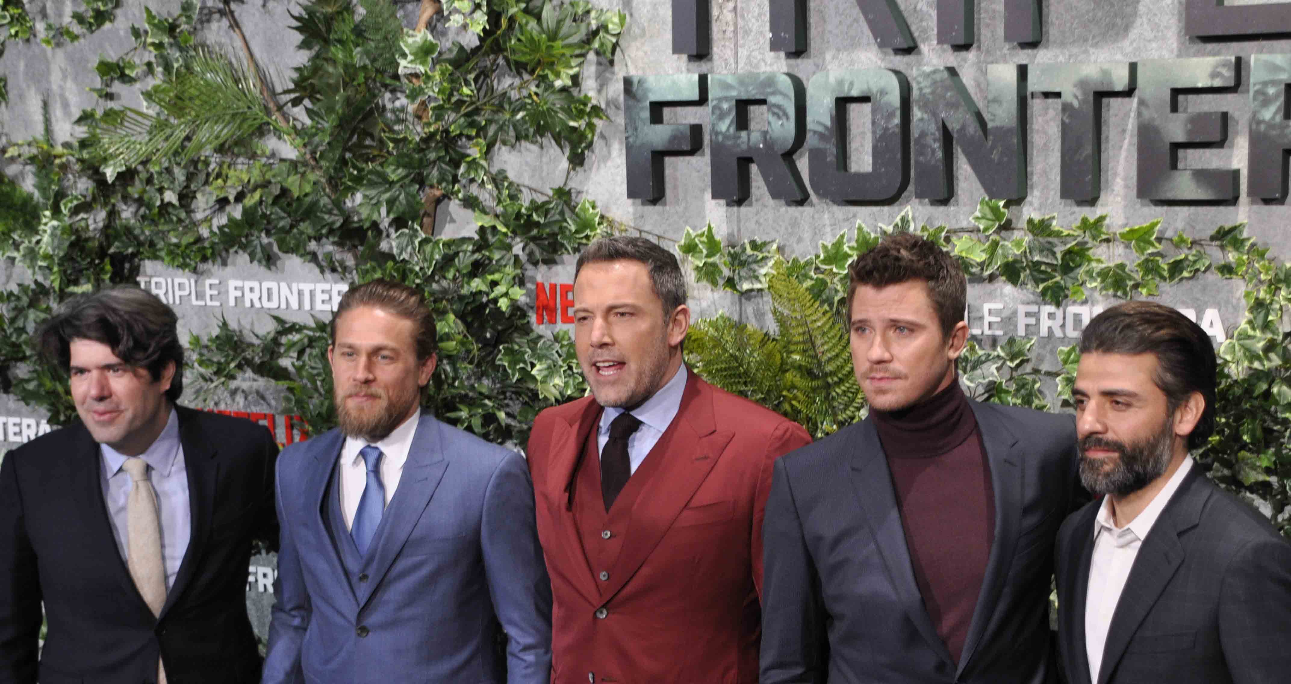 Ben Affleck, Oscar Isaac, Charlie Hunnam, Garrett Hedlund y J.C Chandor presentan ‘Triple Frontera’ en Madrid