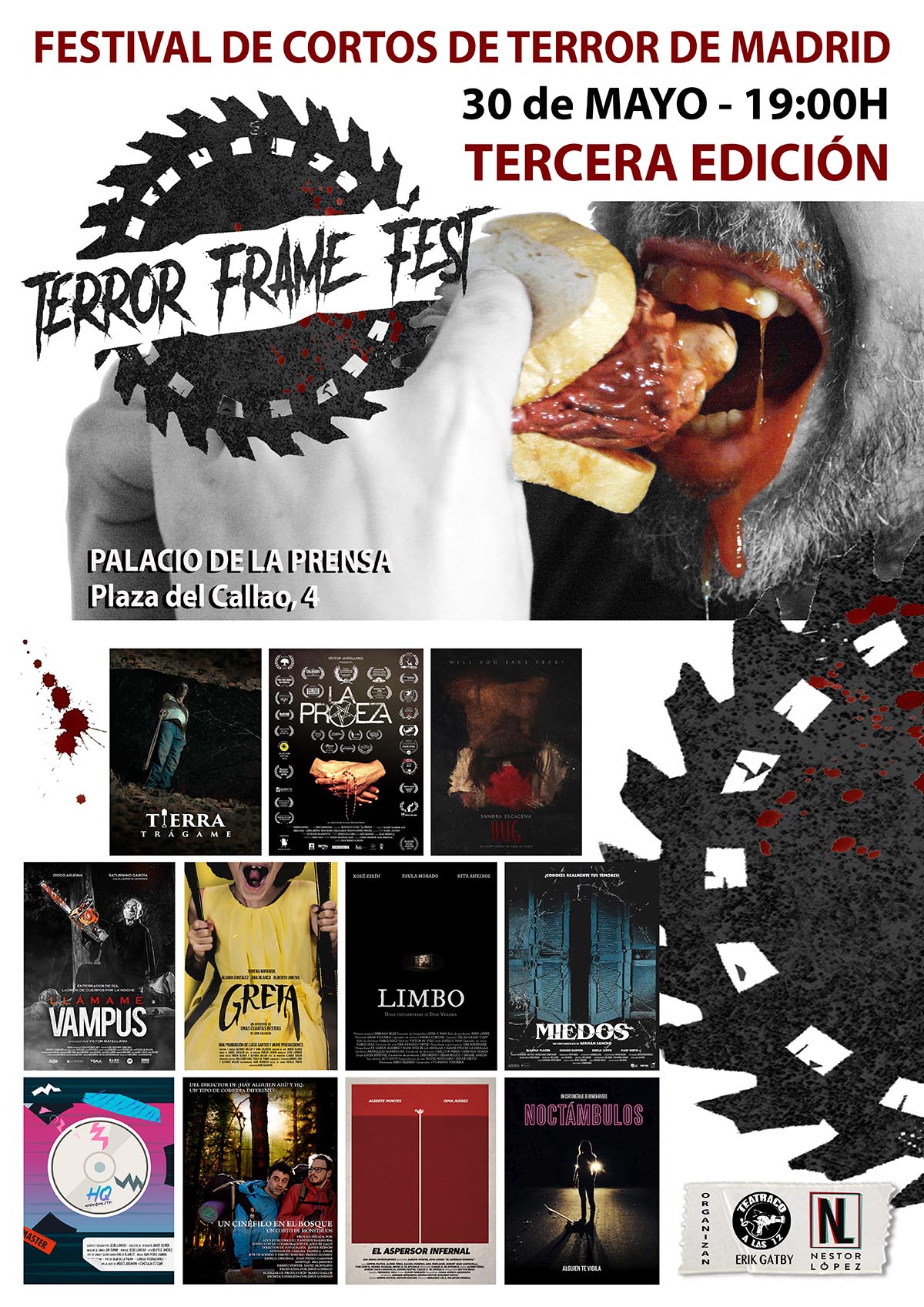 El próximo jueves 30 de mayo se celebra el ‘Terror Frame Fest’