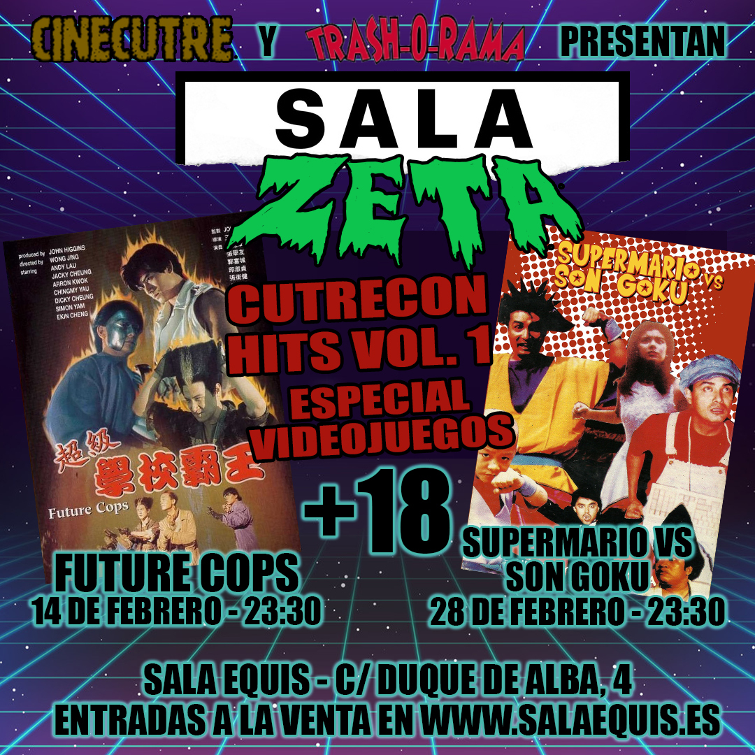 ‘Future Cops’ y ‘Super Mario VS Son Goku’ en Sala Equis con CutreCon