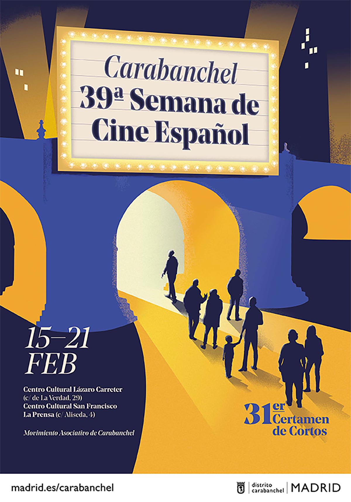 Del 15 al 21 de febrero se celebra la 39 Semana de Cine Español de Carabanchel