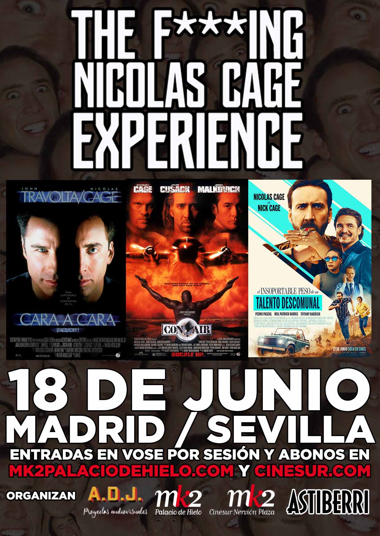 Madrid y Sevilla vivirán la The Nicolas Cage Experience