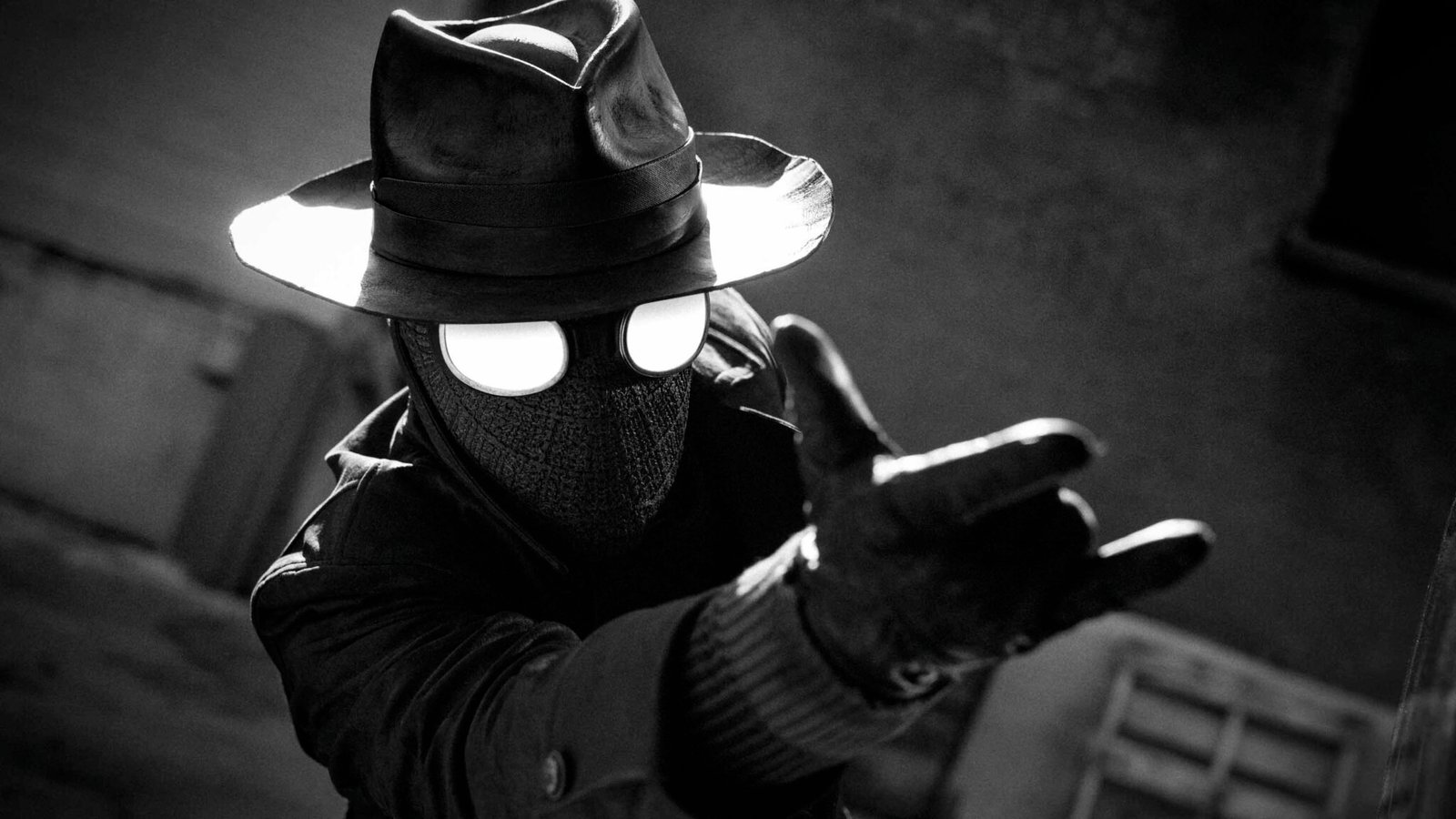 spider-noir nicolas cage en blanco y negro