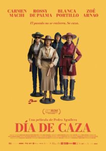 día de caza cartel con protagonistas como figuritas