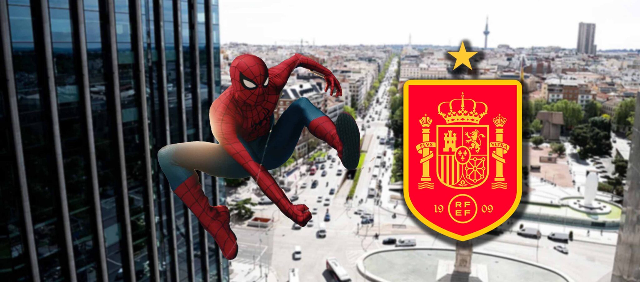 tom holland plaza colón selección española spider-man brand new day