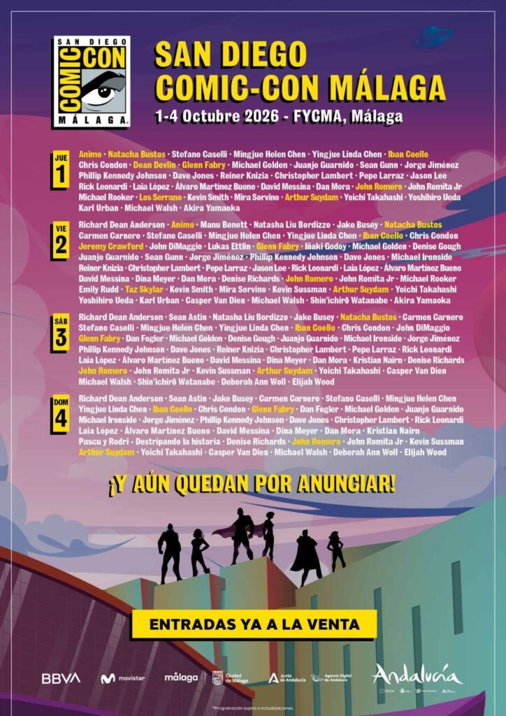 san diego comic con calendario de invitados