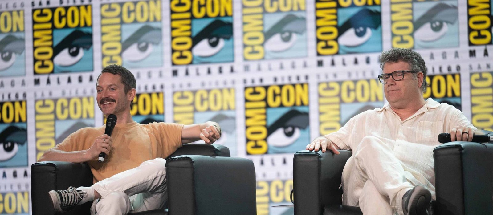 Elijah wood y sean astin hablando de el señor de los anillos en comic con malaga